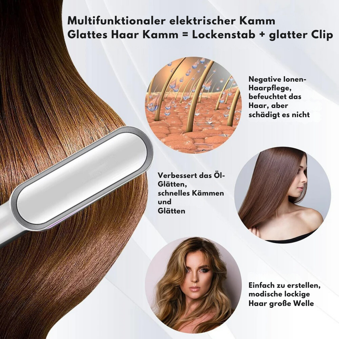 QuickSleek™ | Bereit in einem Augenblick mit der elektrischen Haarglätterbürste