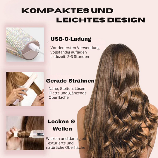 Glanz Styler™  | Ihr funkelndes Must-have für perfektes Haarstyling unterwegs!