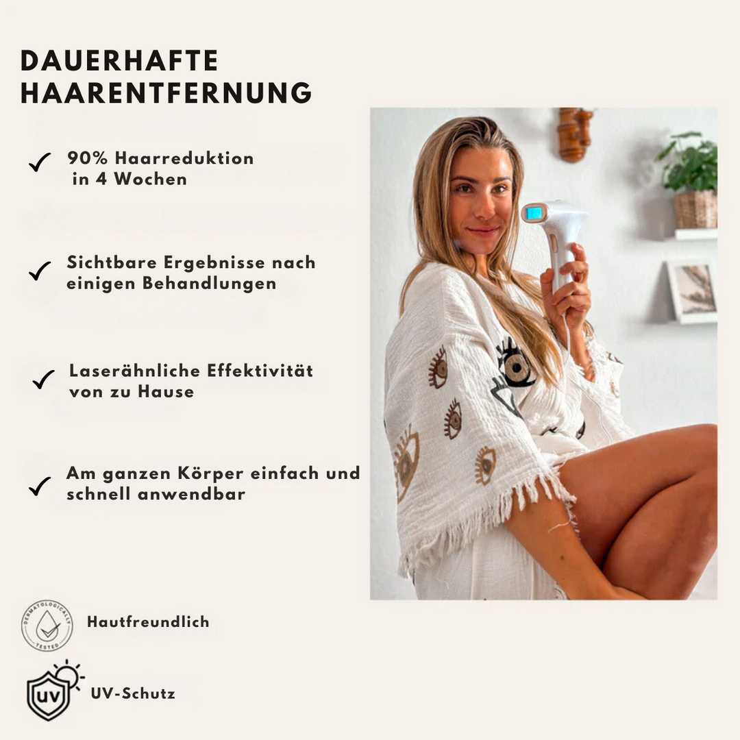 GlowFree™ | Haarfreie Haut mit Leichtigkeit mit dem IP Laser-Haarentferner