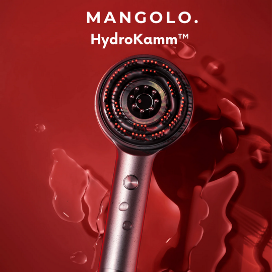 Mangolo HydroKamm™ | Elektrische Rotlicht-Massagebürste